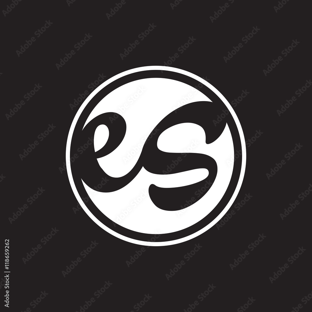 initial letter logo circle with ring white color initial letter logo circle with ring white color