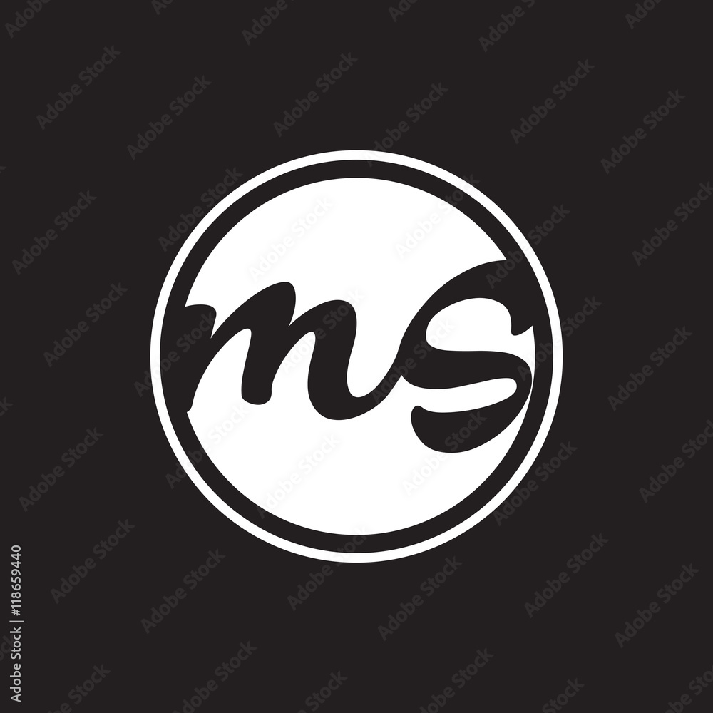 initial letter logo circle with ring white color initial letter logo circle with ring white color