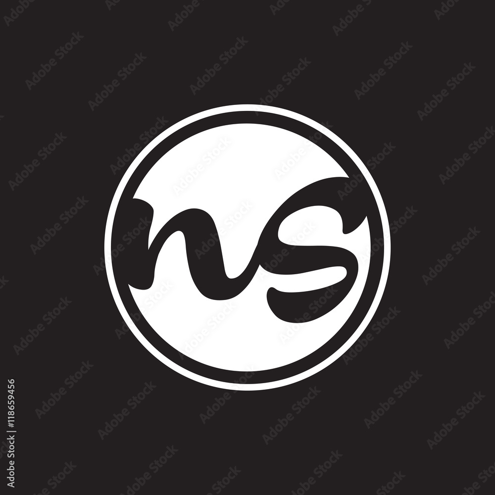 initial letter logo circle with ring white color initial letter logo circle with ring white color