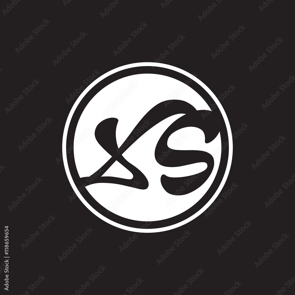 initial letter logo circle with ring white color initial letter logo circle with ring white color