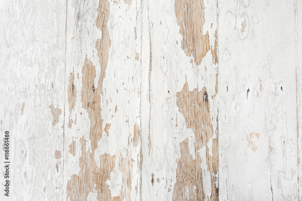 Old white wood texture - vintage background