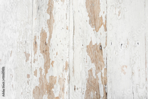 Old white wood texture - vintage background © jakkapan