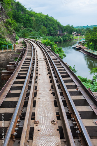 The Death Railway with view of Khwae Noi River