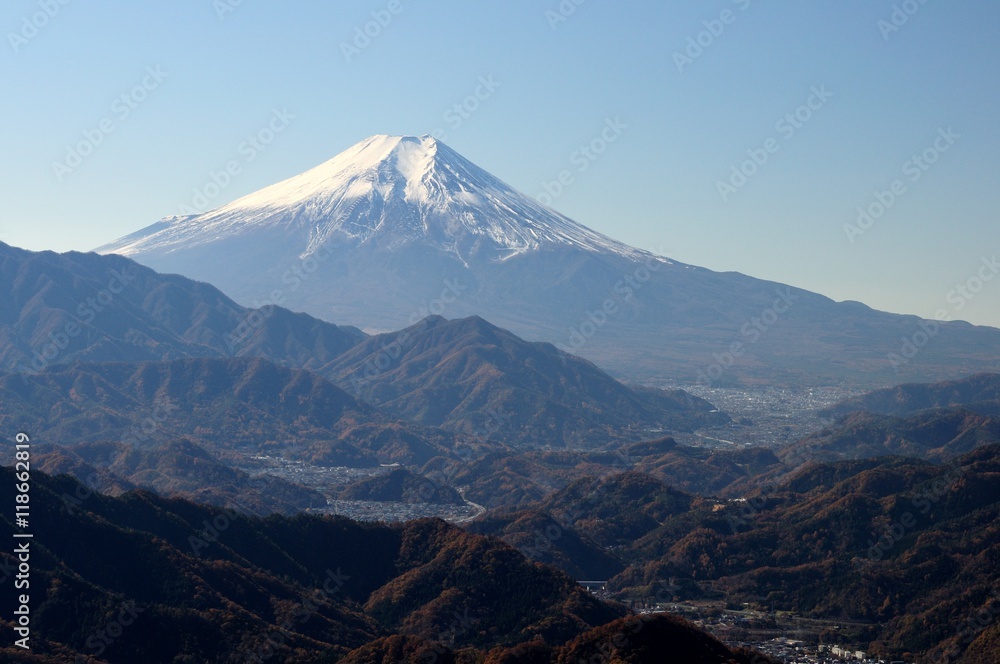百蔵山から眺める富士山
