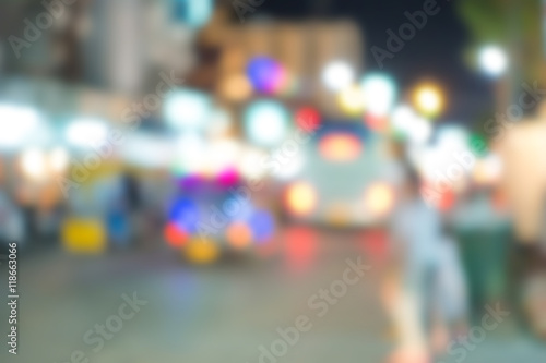 Abstract blur Street lights .