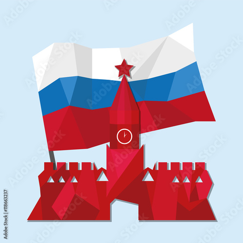 Russia Moscow Kremlin Vector