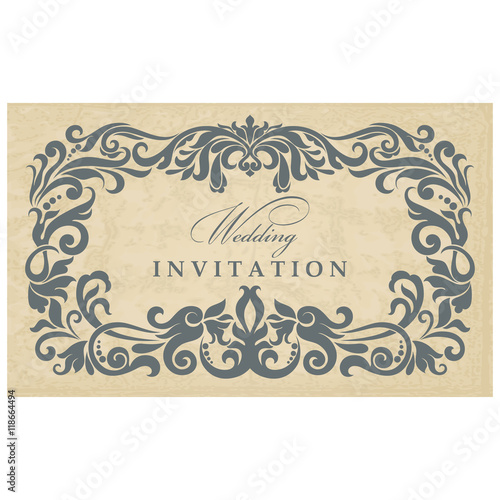 Wedding Invitation cards in an old-style