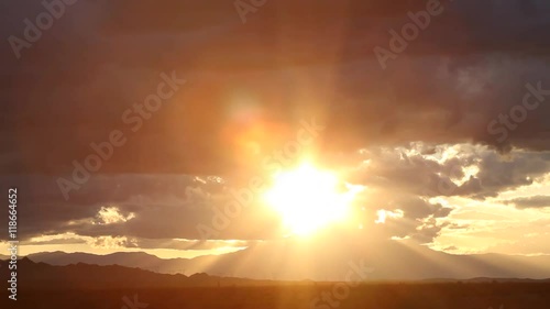 Desert – Landscape with Clouds 10 – Sunset Timelapse