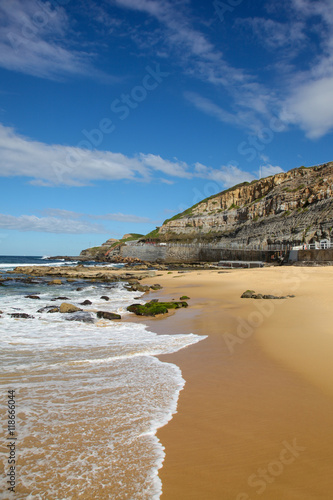 Newcastle Beach - Newcastle Australia. Newcastle is Australia's second oldest city and inner city beaches such as this are a drawcard. photo