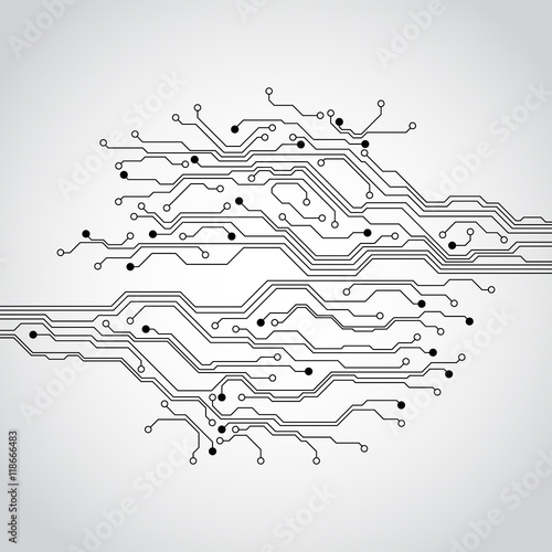Abstract futuristic technology circuit board concept background , vector illustration