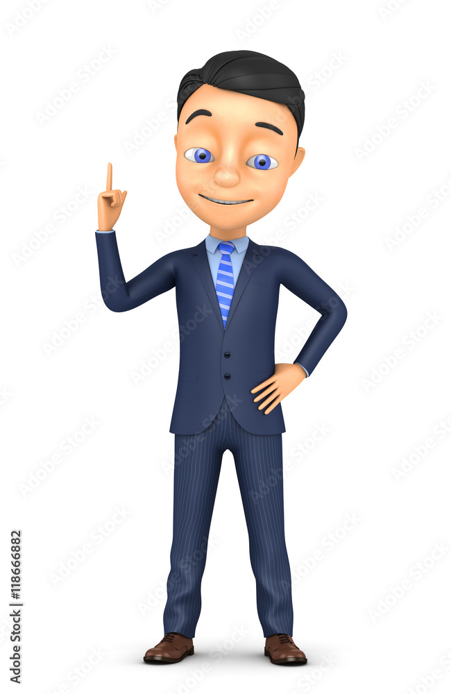 3d successful businessman isolated on white background 3d successful businessman isolated on white background