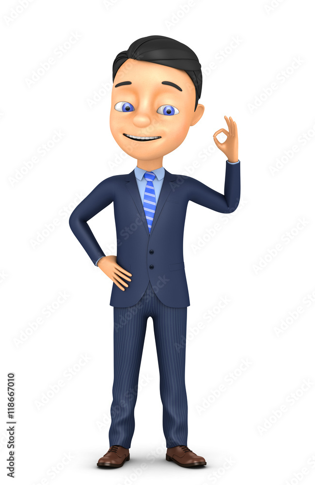 3d successful businessman isolated on white background 3d successful businessman isolated on white background