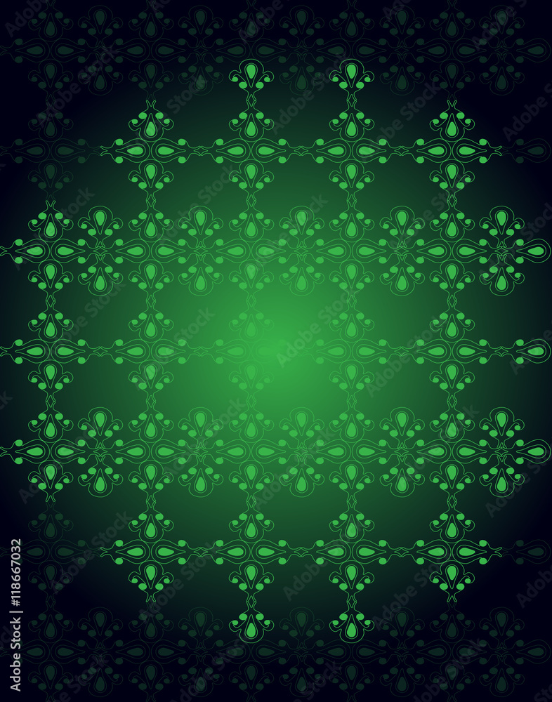 Seamlessly Wallpaper with Dark Green Color Tones Stock Vector Adobe Stock