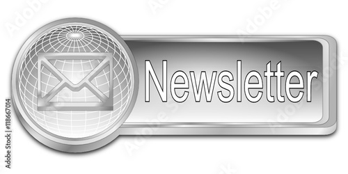 Newsletter Button - 3D illustration