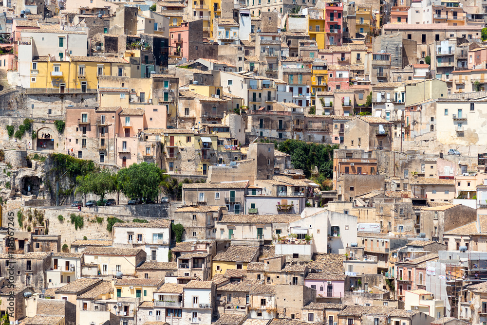 Detail of the world heritage town Ragusa Ibla in Sicily, Italy