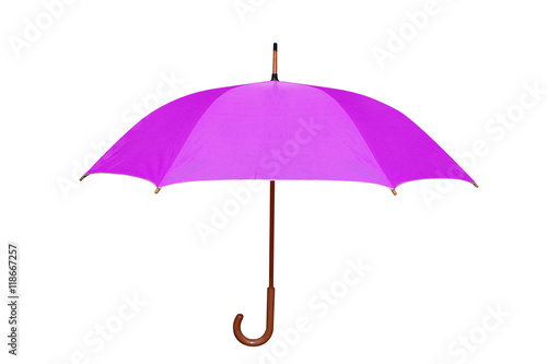 purple umbrella in white background