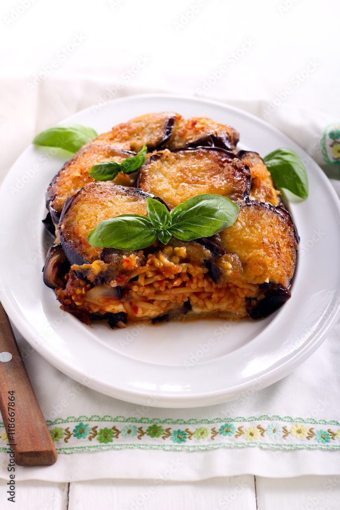 Aubergine timbale Aubergine timbale
