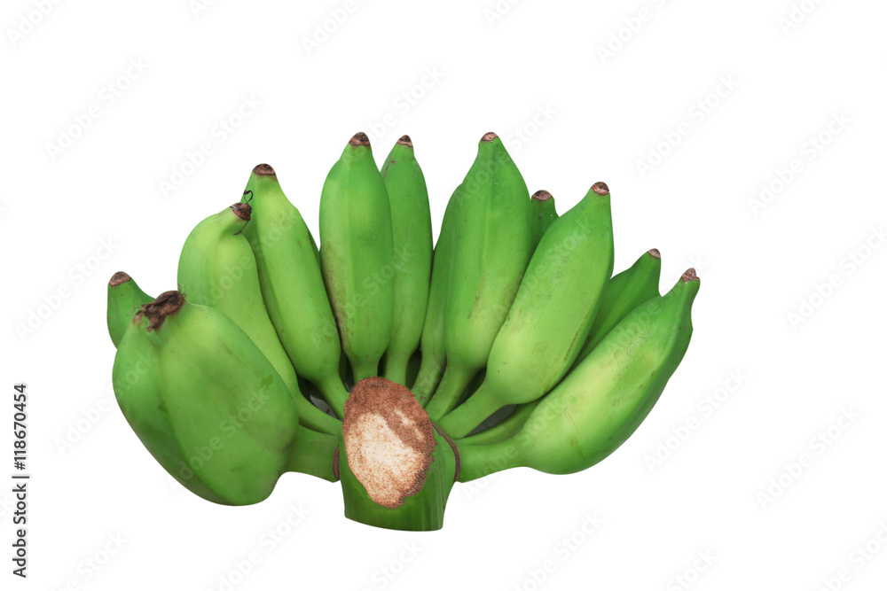 Green banana.