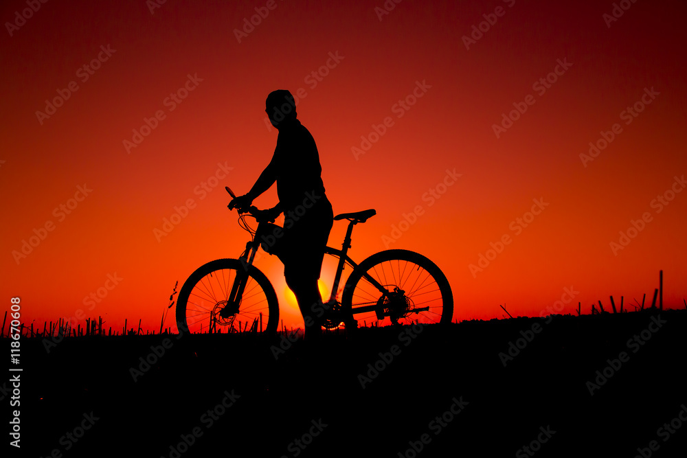 sunset and silhouette backlight bikers sunset and silhouette backlight bikers