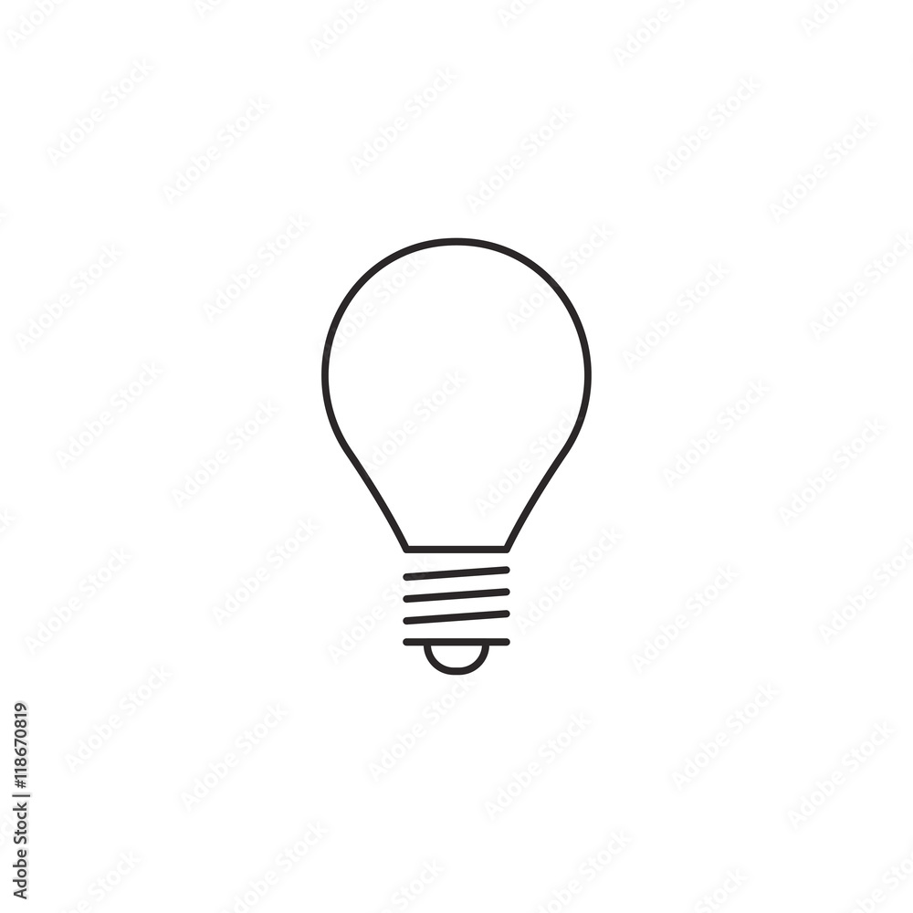 Outline idea icon isolated on white background Outline idea icon isolated on white background