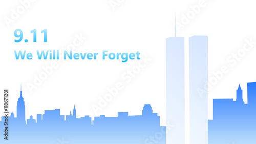 Patriot Day USA vector illustration. September 11.