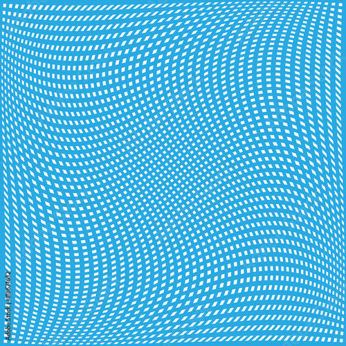 Blue Wavy Lines Pattern - Background Design