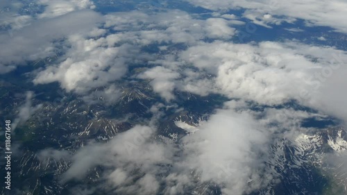 Kamchatka peninsula aerial medium shot 4K UHD