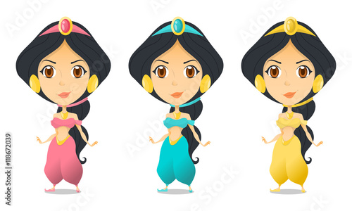 cute arab princess cartoon