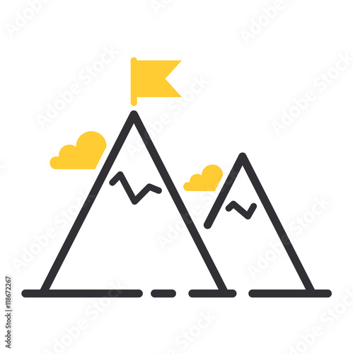 Business motivation icon vector