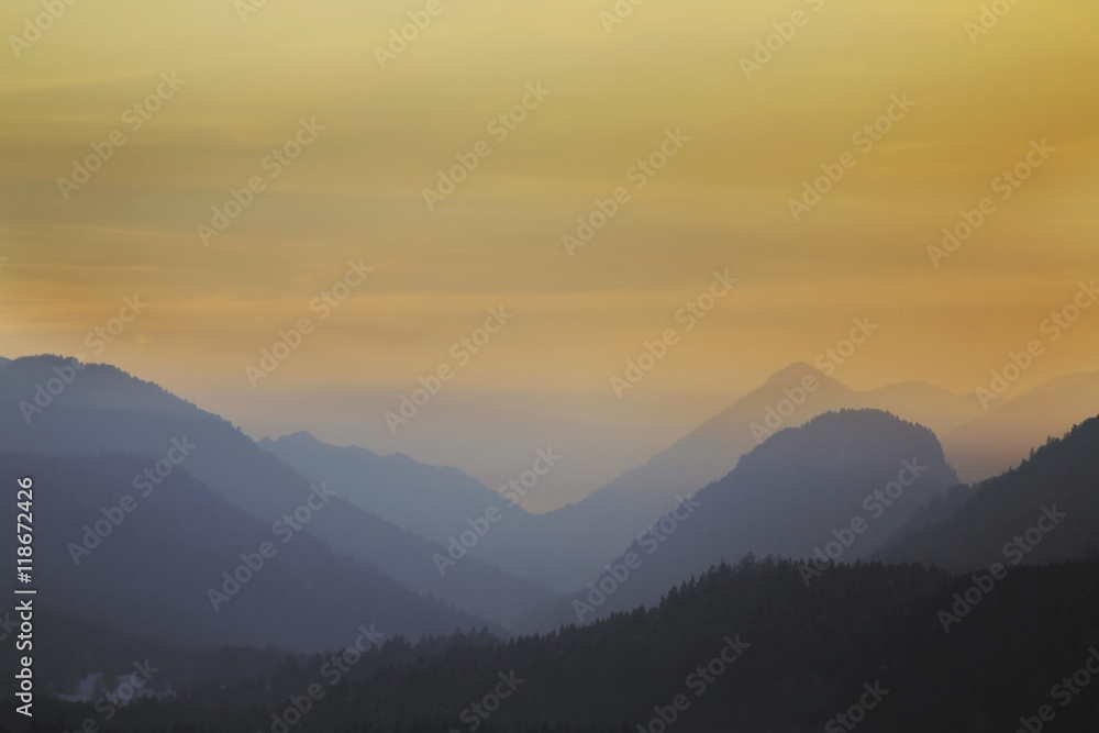 Landscape near Garmisch-Partenkirchen. Bavaria. Germany