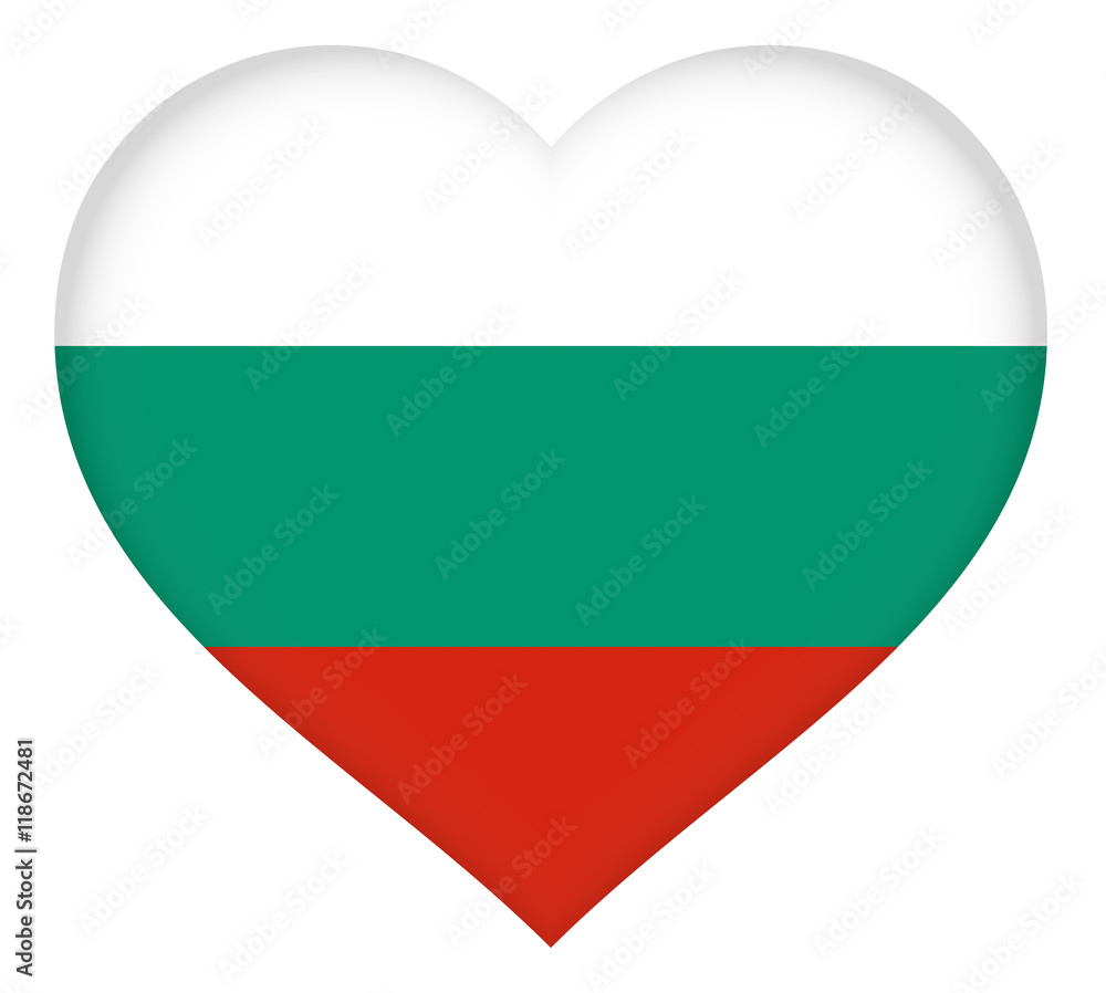 Flag of Bulgaria Heart Stock Illustration | Adobe Stock