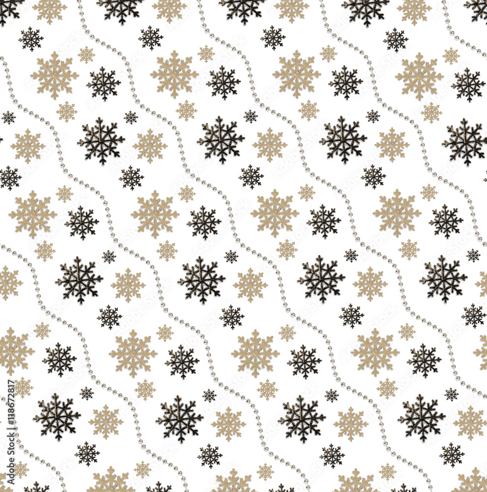 Snowflakes and beads pattern Snowflakes and beads pattern