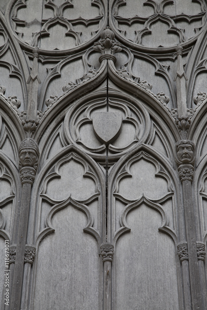Entrance to York Minster Cathedral Church; England Entrance to York Minster Cathedral Church; England