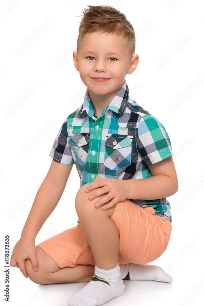 Cheerful little boy Cheerful little boy