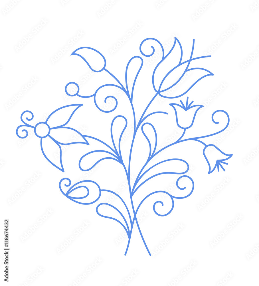 Traditional kashubian folk pattern