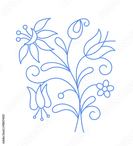 Traditional kashubian folk pattern