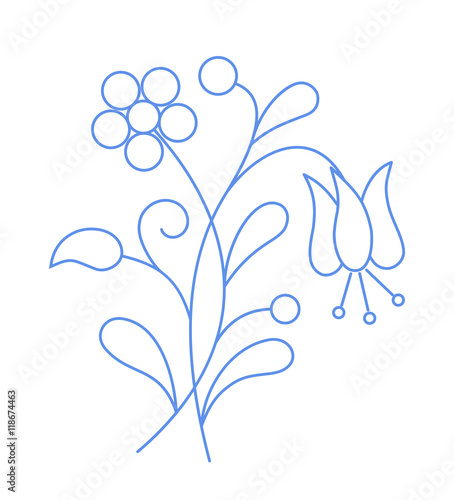 Traditional kashubian folk pattern