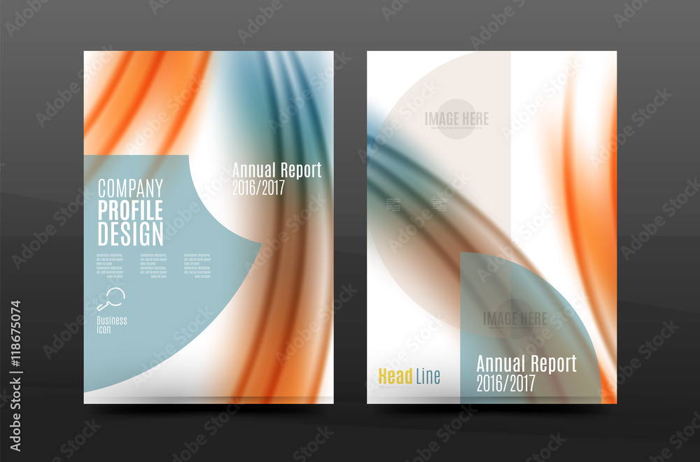 Fototapeta premium A4 size annual report business flyer cover