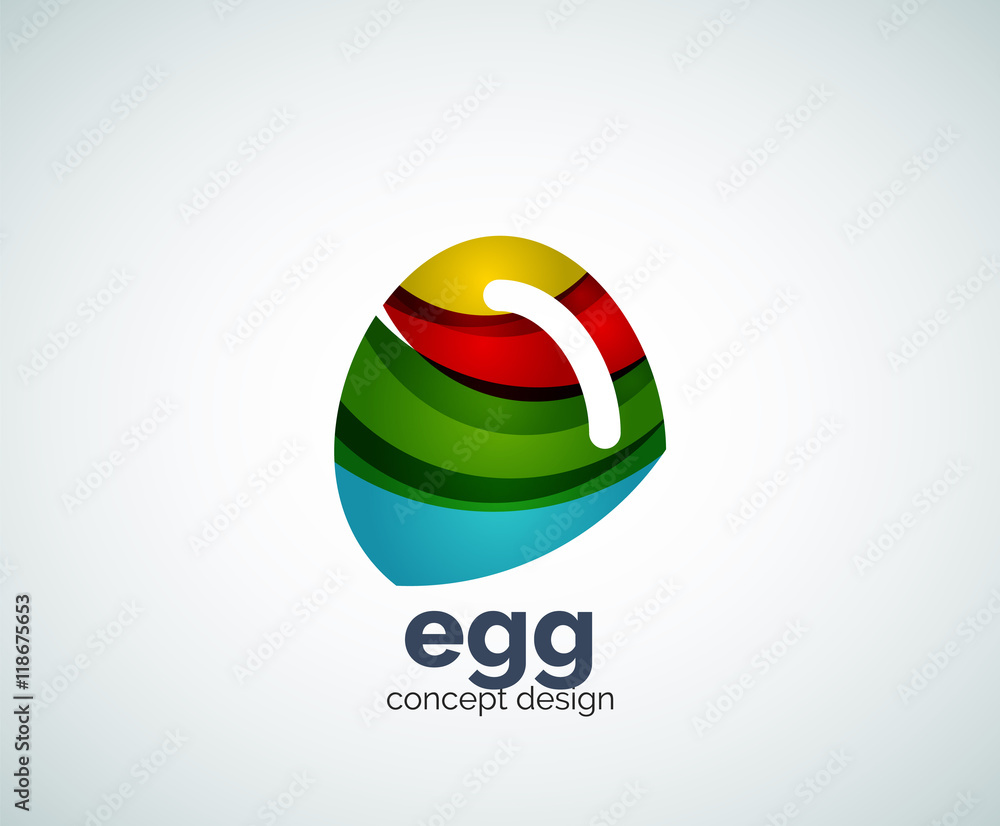 Vector egg logo template Vector egg logo template