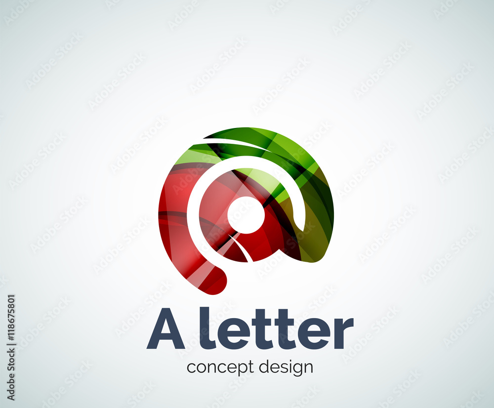 Vector A letter concept logo template