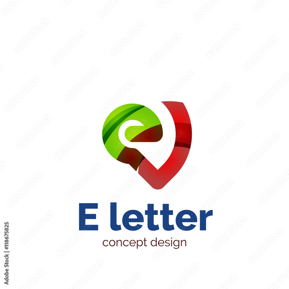 Fototapeta premium Vector letter concept logo template, abstract business icon