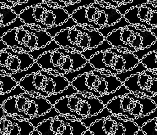 Vector seamless pattern of chains