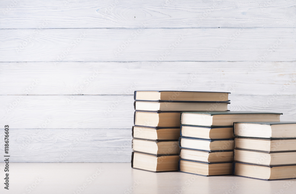 Stack of colorful books. Education background. Back to school. Copy space for text. Stack of colorful books. Education background. Back to school. Copy space for text.