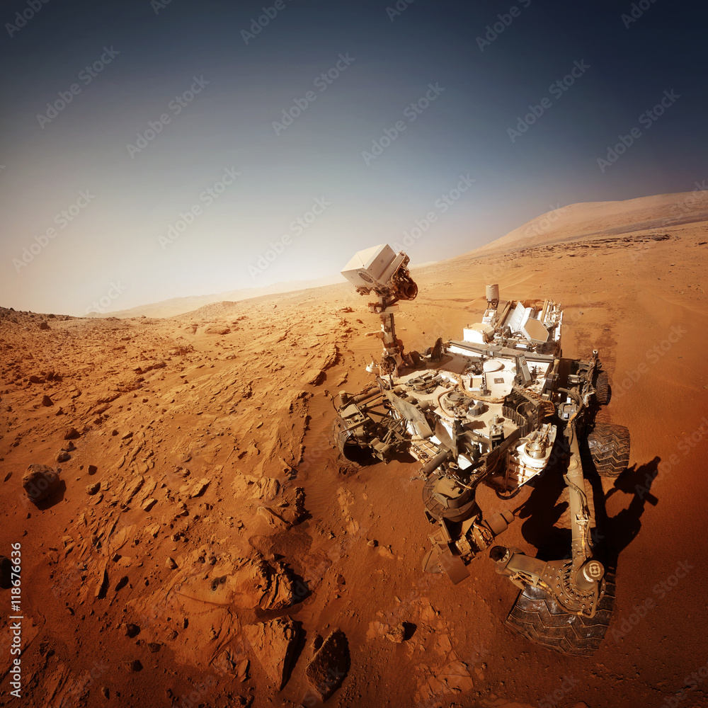 Fototapeta premium Mars rover. Elements of this image furnished by NASA