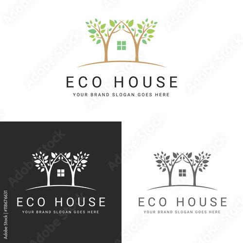 Ecology house. Three versions 