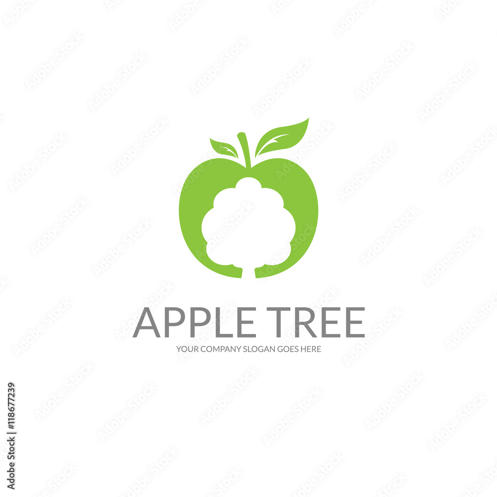 Apple tree logo. 