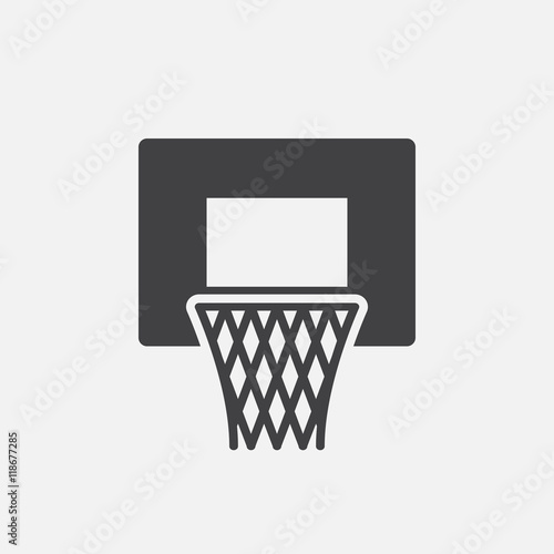 basketball hoop icon vector, solid logo illustration, pictogram isolated on white