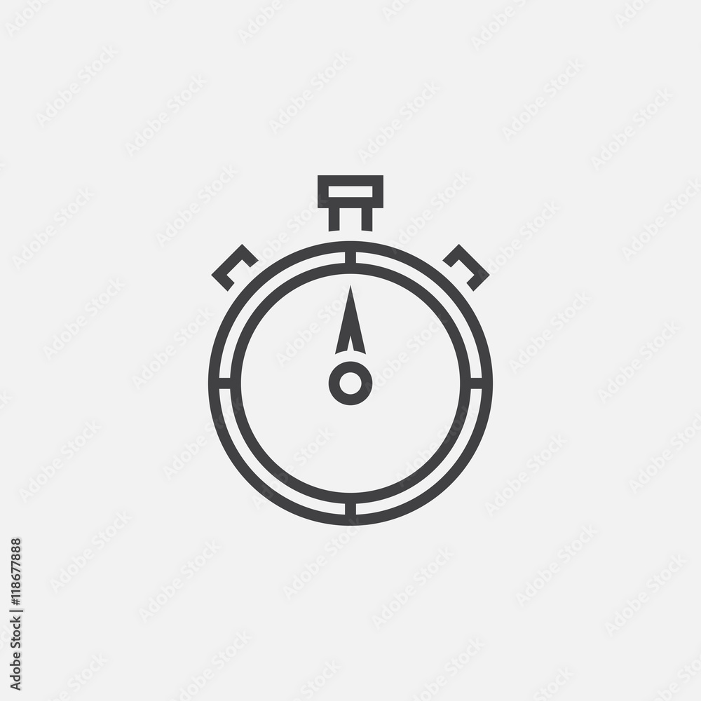 stopwatch line icon, outline vector logo illustration, linear pictogram isolated on white stopwatch line icon, outline vector logo illustration, linear pictogram isolated on white