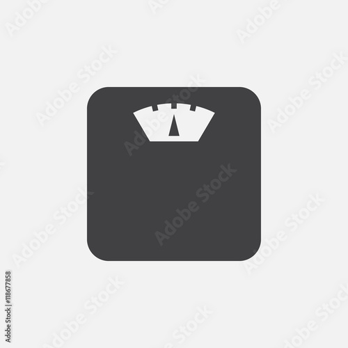 Weight scale icon vector, solid logo illustration, pictogram isolated on white