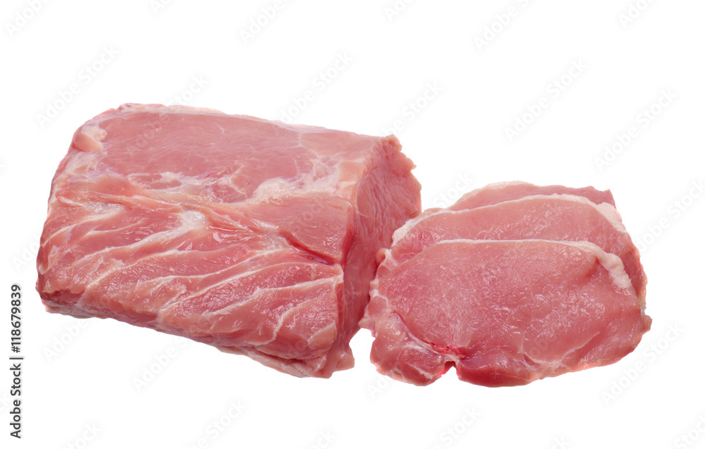 Pork chop and slices